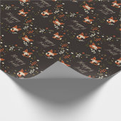 Papier Cadeau Cas Foxes with customizable text (Coin)