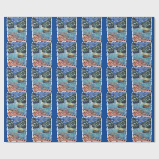 Papier Cadeau Cascade colorée (Plat)