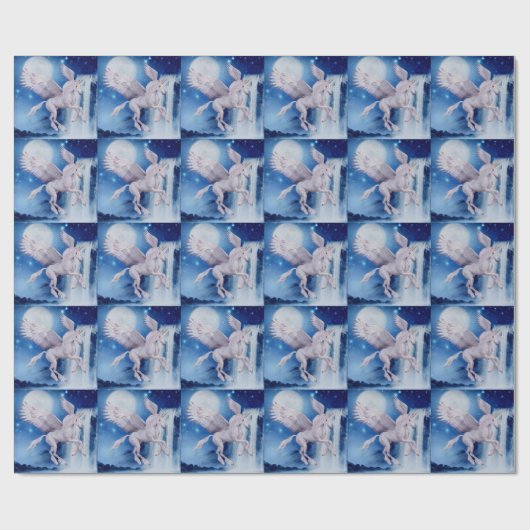 Papier Cadeau Cascade de Pegasus Unicorn (Plat)