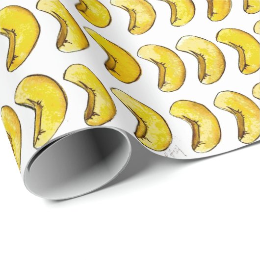 Papier Cadeau Cashews grillés noix Snack Aliments Aliments Alime (Coin rond)