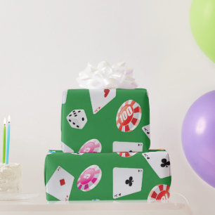 Papier Cadeau Casino, accessoires de jeux motif 4