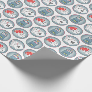 Papier Cadeau Casino Poker Jeu de jeu cartes de jeu machine à s