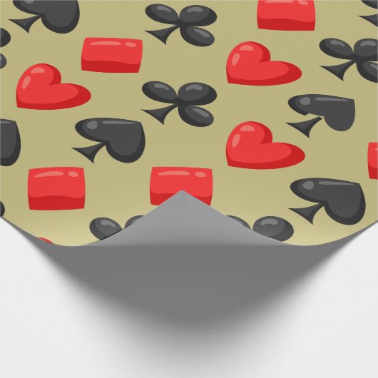 Papier Cadeau Casino Red, Black et Gold Card Costume Jeu (Coin)
