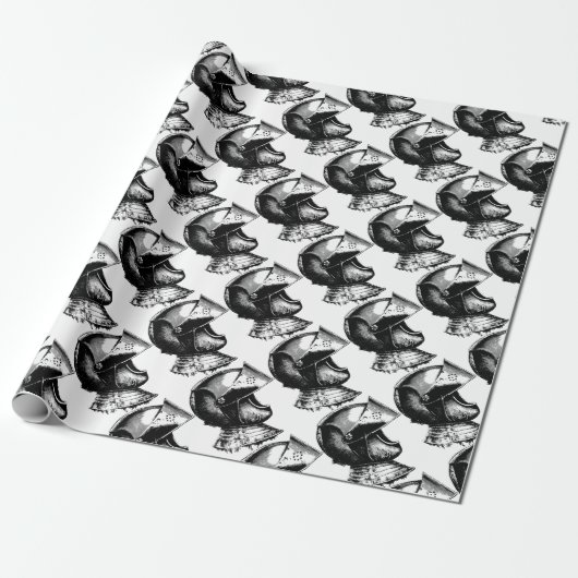 Papier Cadeau Casque de chevalier (Déroulé)