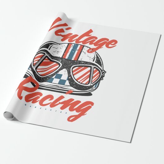 Papier Cadeau Casque de course (Déroulé)