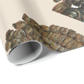 PAPIER CADEAU CASQUE DE NUIT ANTIQUE AVEC AILE (Coin rond)