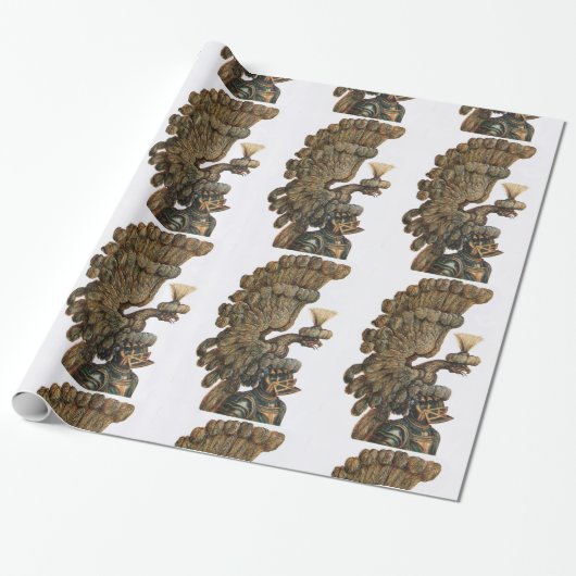 PAPIER CADEAU CASQUE DE NUIT ANTIQUE AVEC AILE (Déroulé)