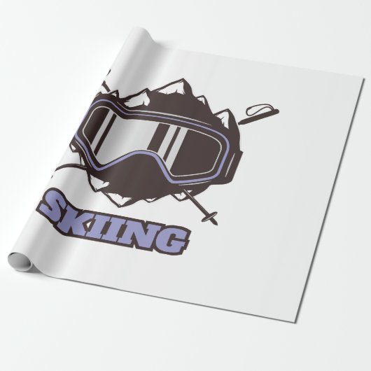 Papier Cadeau Casque de ski cool (Déroulé)