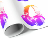 Papier Cadeau Casque Pop Art (Coin rond)