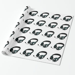 Papier Cadeau Casque Pop Art