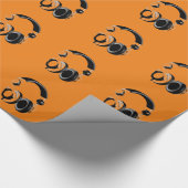 Papier Cadeau Casque Pop Art Orange (Coin)