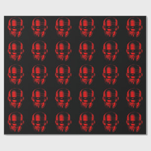 Papier Cadeau Casque Robot Cop