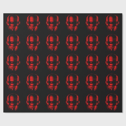 Papier Cadeau Casque Robot Cop (Plat)