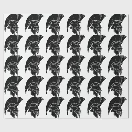 Papier Cadeau Casque spartiate ou trojan (Plat)