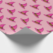 Papier Cadeau Casquette de sorcière rose (Coin)