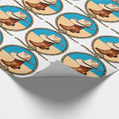 Papier Cadeau Casquette et bottes de cowboy (Coin)