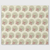 Papier Cadeau Casquette large Brimé jaune (Plat)