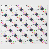 Papier Cadeau Casquette Magique Et Baguette (Plat)