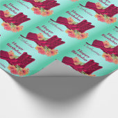 Papier Cadeau Casquette occidental de bottes de cowboy de joyeux (Coin)