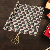 Papier Cadeau Casquette Steampunk avec Red Roses Noël