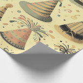 Papier Cadeau Casquettes à la fête d'anniversaire ! (Coin)