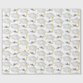 Papier Cadeau Casquettes blanches avec diplômes (Plat)