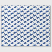 Papier Cadeau Casquettes bleues (Plat)