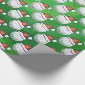 Papier Cadeau Casquettes de Noël à la balle de golf (Coin)