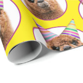 Papier Cadeau Casquettes du parti Alpaca (Coin rond)