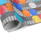 Papier Cadeau Casquettes durs des ouvriers du bâtiment (Coin rond)