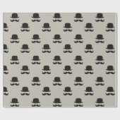 Papier Cadeau Casquettes et moustaches de hippie (Plat)