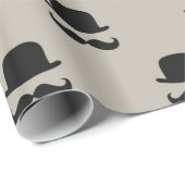 Papier Cadeau Casquettes et moustaches de hippie (Coin rond)