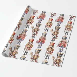 Papier Cadeau Casse-Noisette Aquarelle Noël Moderne Minimaliste