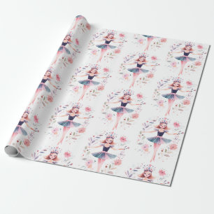 Papier Cadeau Casse-Noisette Ballerine de Ballet