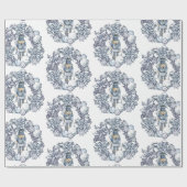 Papier Cadeau Casse-noisette blanche (Plat)