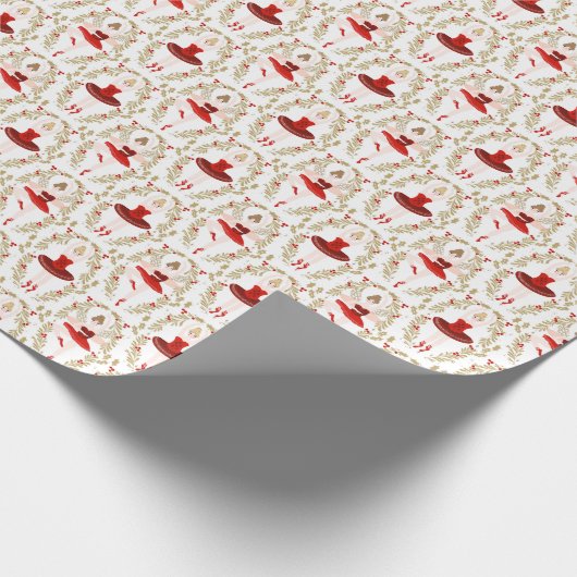 Papier Cadeau Casse-noisette de fée de prune de sucre Noël (Coin)