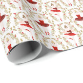 Papier Cadeau Casse-noisette de fée de prune de sucre Noël (Coin rond)