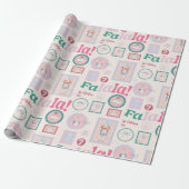 Papier Cadeau Casse-Noisette Groovy Rétro Pastel Noël (Déroulé)