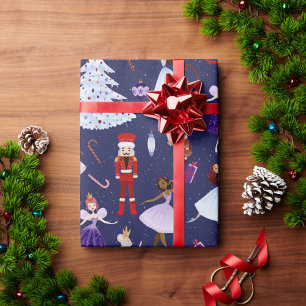 Papier Cadeau Casse-noisette Mignons Soldats de Noël Danseurs