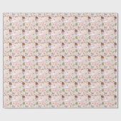 Papier Cadeau Casse-noisette Noël mignon Pastel tiré à la main (Plat)