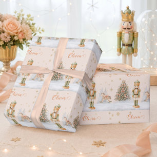 Papier Cadeau Casse-Noisette personnalisé Prince et arbre de Noë
