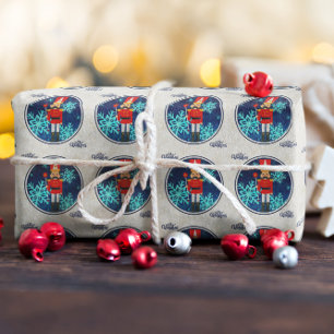 Papier Cadeau Casse-noix de Noël Vintage