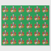 Papier Cadeau Casse-noix et bougies (Plat)