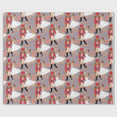 Papier Cadeau Casse-noix et danseuse de ballet à la mode (Plat)