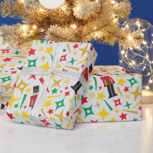 Papier Cadeau Casse-noix et étoiles Gardiens de Noël