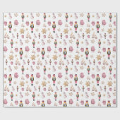 Papier Cadeau Casse-noix rose pâle Sugar Land Aquarelle (Plat)