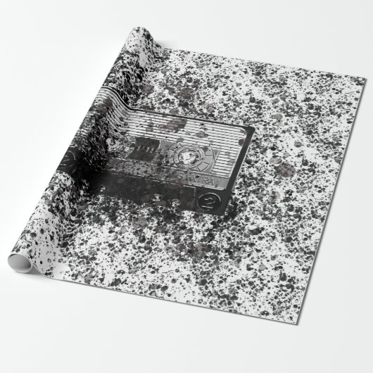 Papier Cadeau Cassette audio rétro (Déroulé)