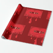 Papier Cadeau Cassette audio saignante (Déroulé)