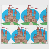 Papier Cadeau Castle With Flags (Plat)