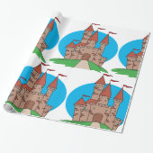 Papier Cadeau Castle With Flags (Déroulé)